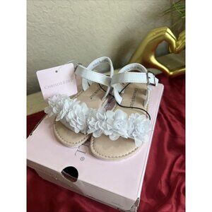 Christie & Jill Little Ava Ankle Strap Flat Sandals Size 6M Spring Summer Easter